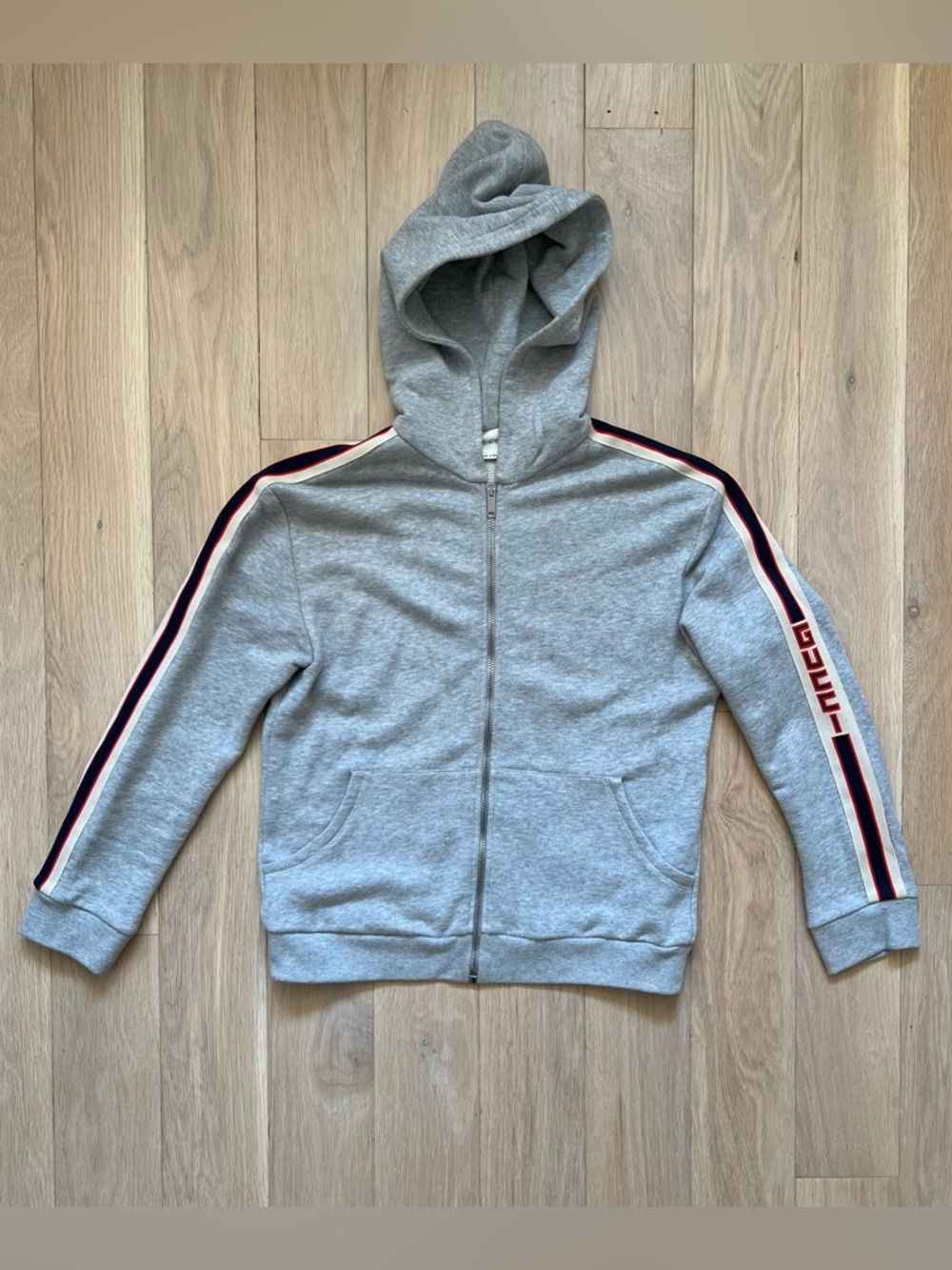 Gucci Kids Zip Up Hoodie Sweatshirt with Side Stripe Kids Size 10 Women’s XS